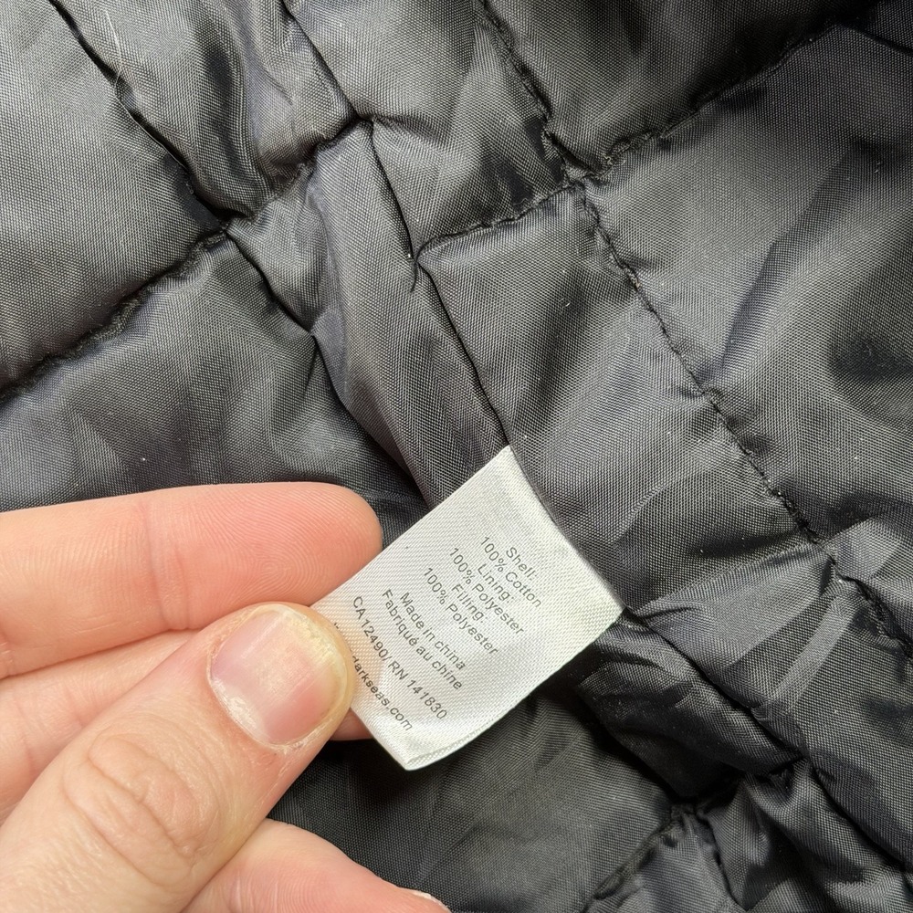 Men's Black Quilted Work Vest - Classic Zip Front - Picture 4 of 8